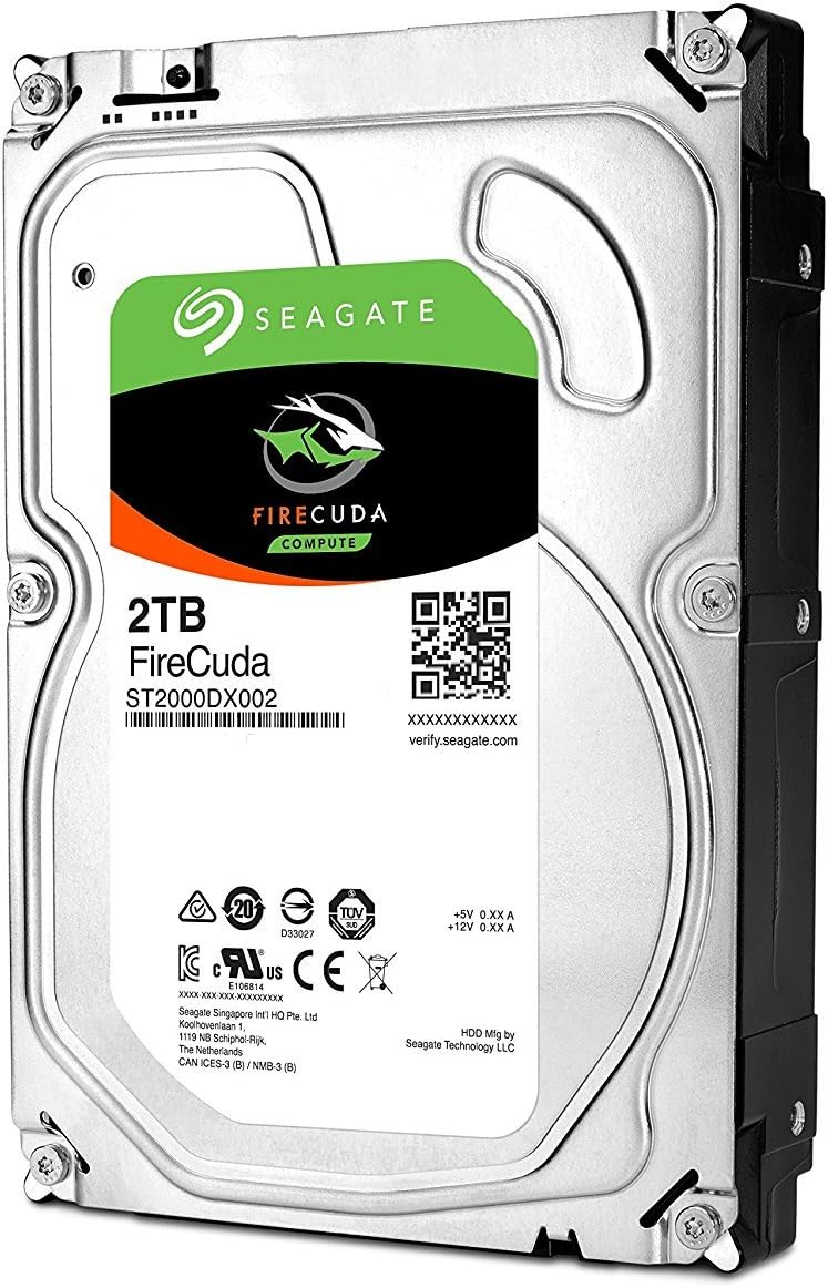 FireCuda 2TB Solid State Hybrid Drive Performance SSHD – 3.5 Inch SATA 6Gb/s Flash Accelerated for Gaming PC Desktop (ST2000DX002)