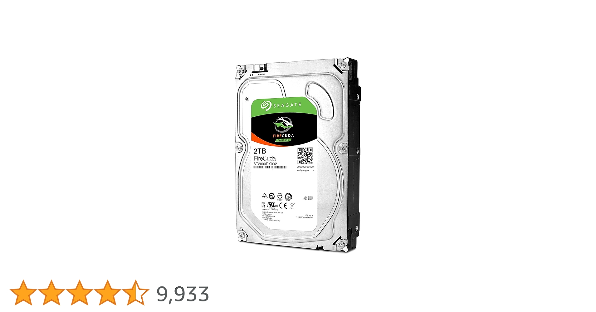Seagate ST2000DX002（3.5インチ HDD 2TB） Amazon | ST2000DX002 ［FireCuda（2TB SSHD 3.5インチ SATA 6G