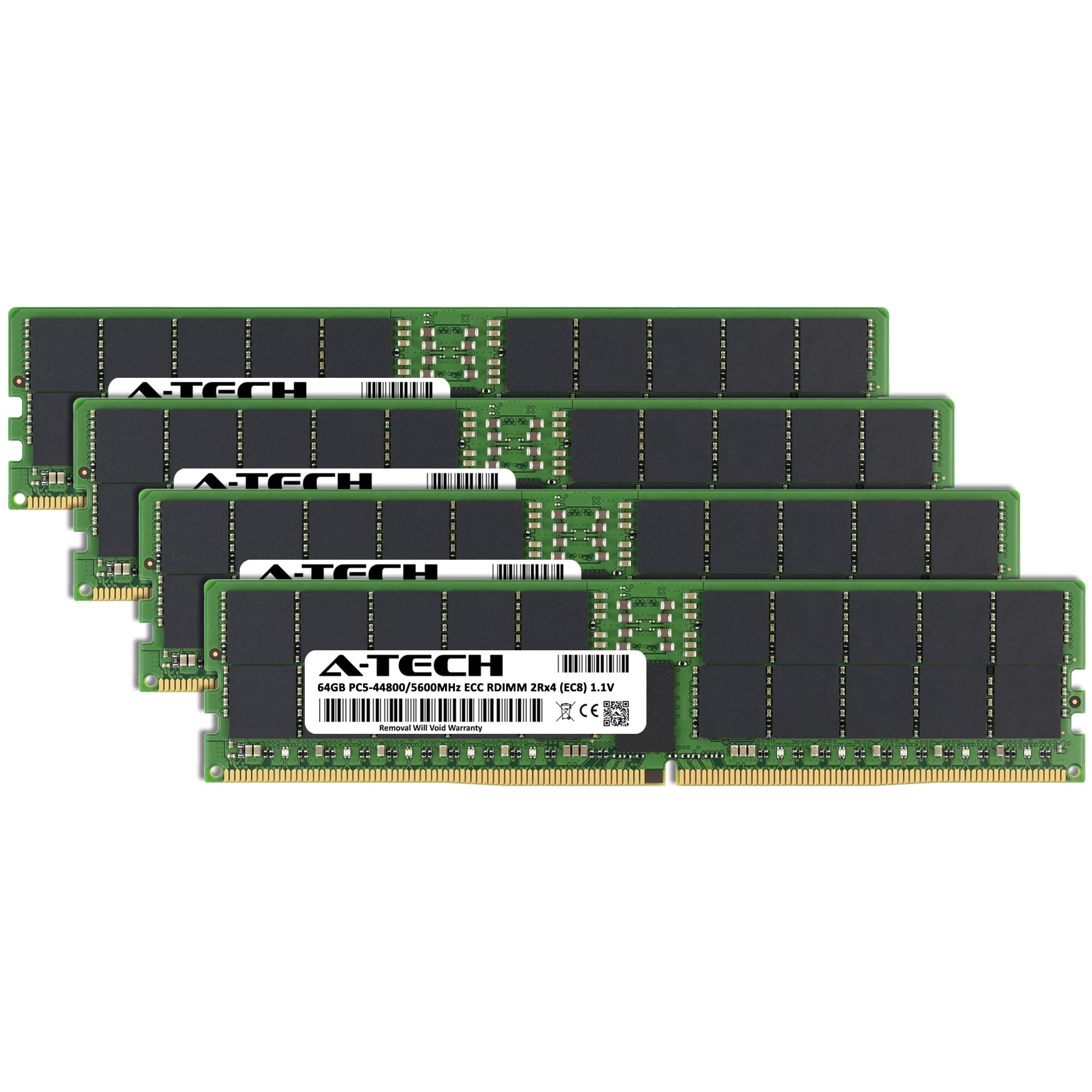 ADTEC DDR4 288pin RDIMM 16GB 4枚 64GB A-Tech 16GB DDR5 4800MHz PC5-38400 ECC RDIMM 1Rx8 (EC8 10x4