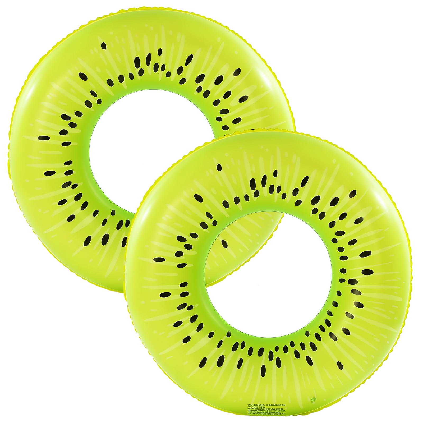2 Pack Kids Inflatable Swimming Rings 90cm,Fruit Print Swim Rings for Adult Kid,Swimming Ring Inflatable Rubber Rings Pool Floats for Boys Girls Women Paddling Pool,Beach,Holiday and Summer Water Play
