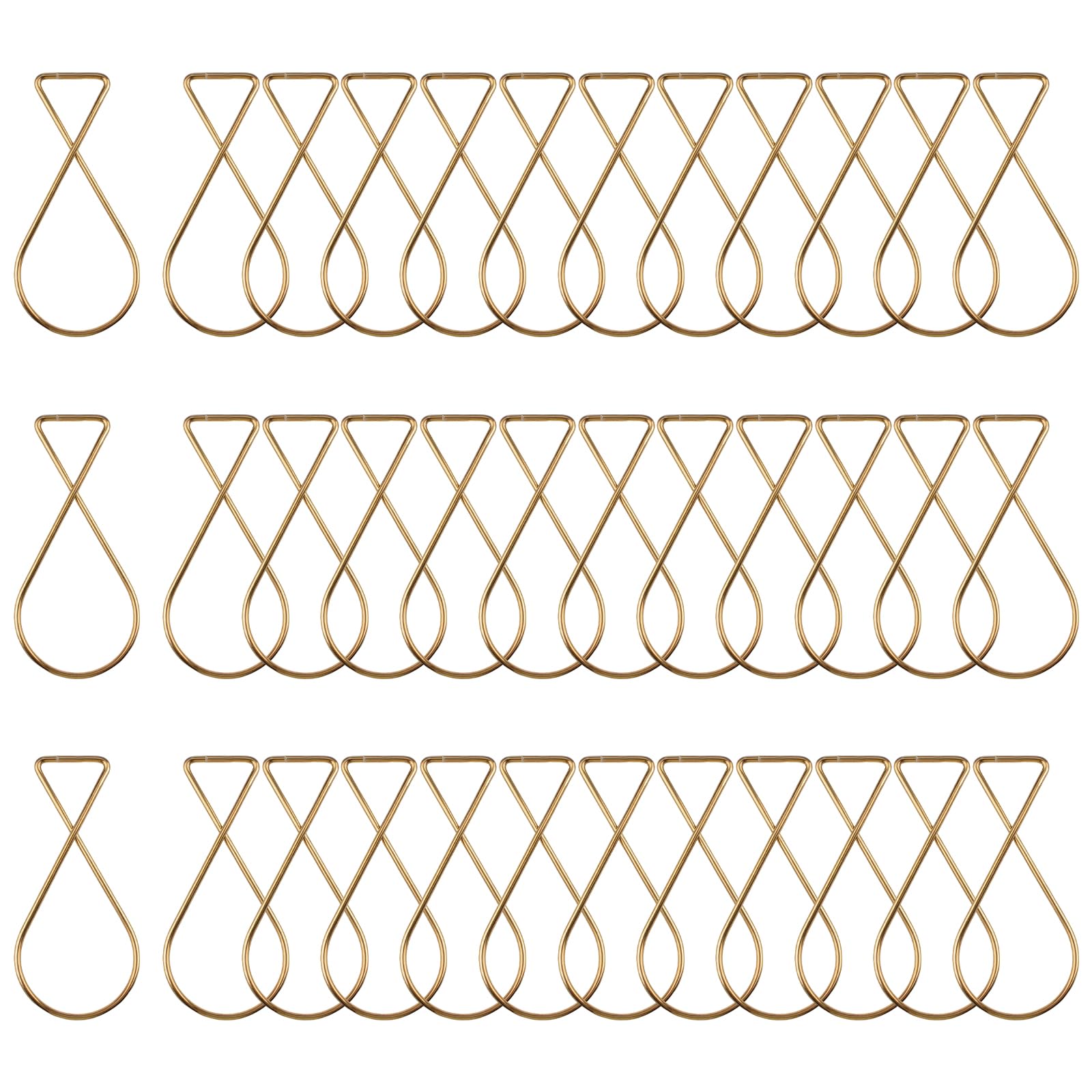 Crochets de plafond dorés de qualité supérieure en métal pour ornements et rubans délicats