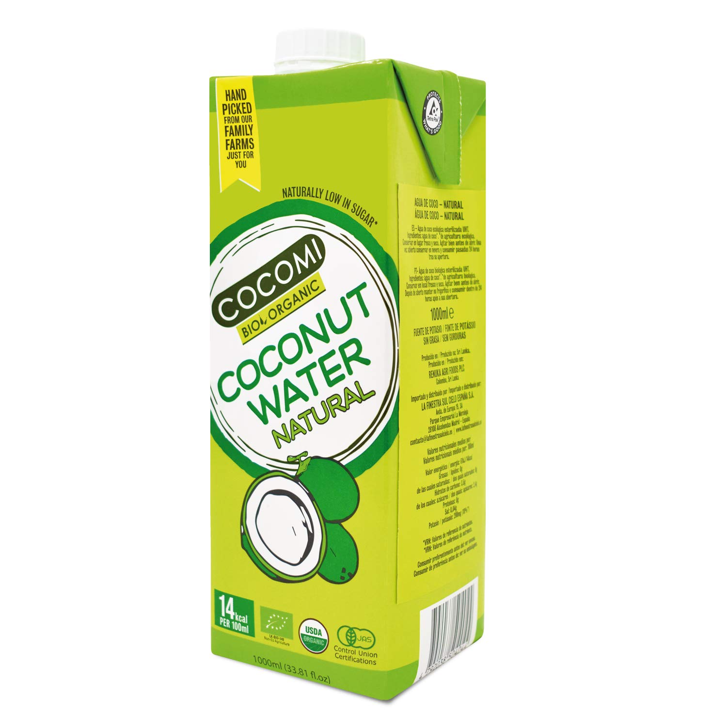 Cocomi Agua de Coco, 4 x 1L (Bio)