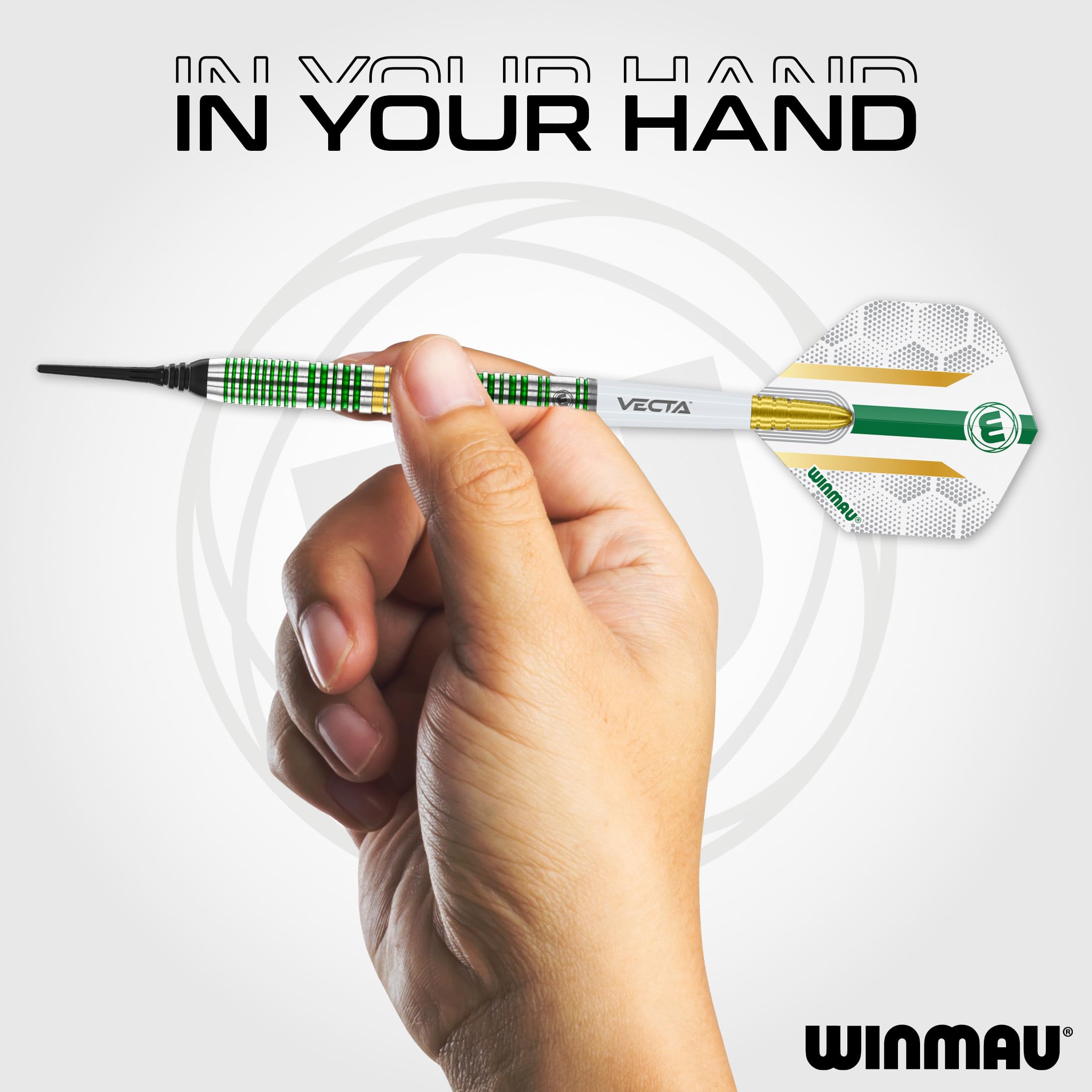 WINMAU Darts Xenon Series 90% professionelles Wolfram-Dart-Set mit Dart Flüge und Dart-Schäften – verfügbare Gewichte: 18g Weiche Spitze, 23g, 24g und 25g Stahlspitze