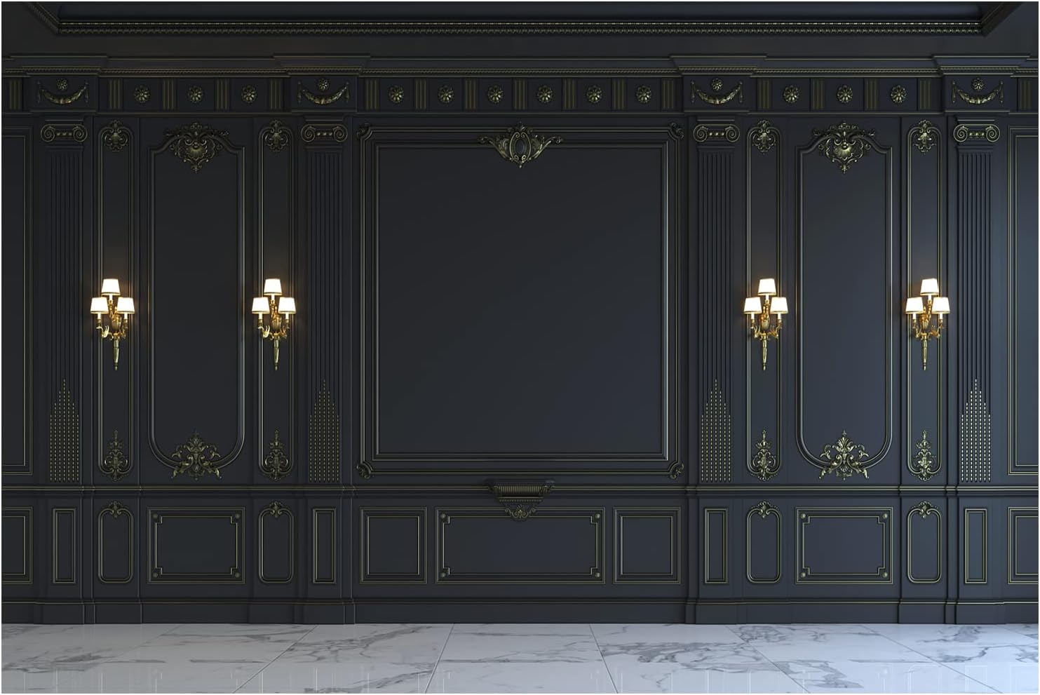 Amazon.com : SADFA 10x8ft Classical Interior Wall Backdrop Vintage ...