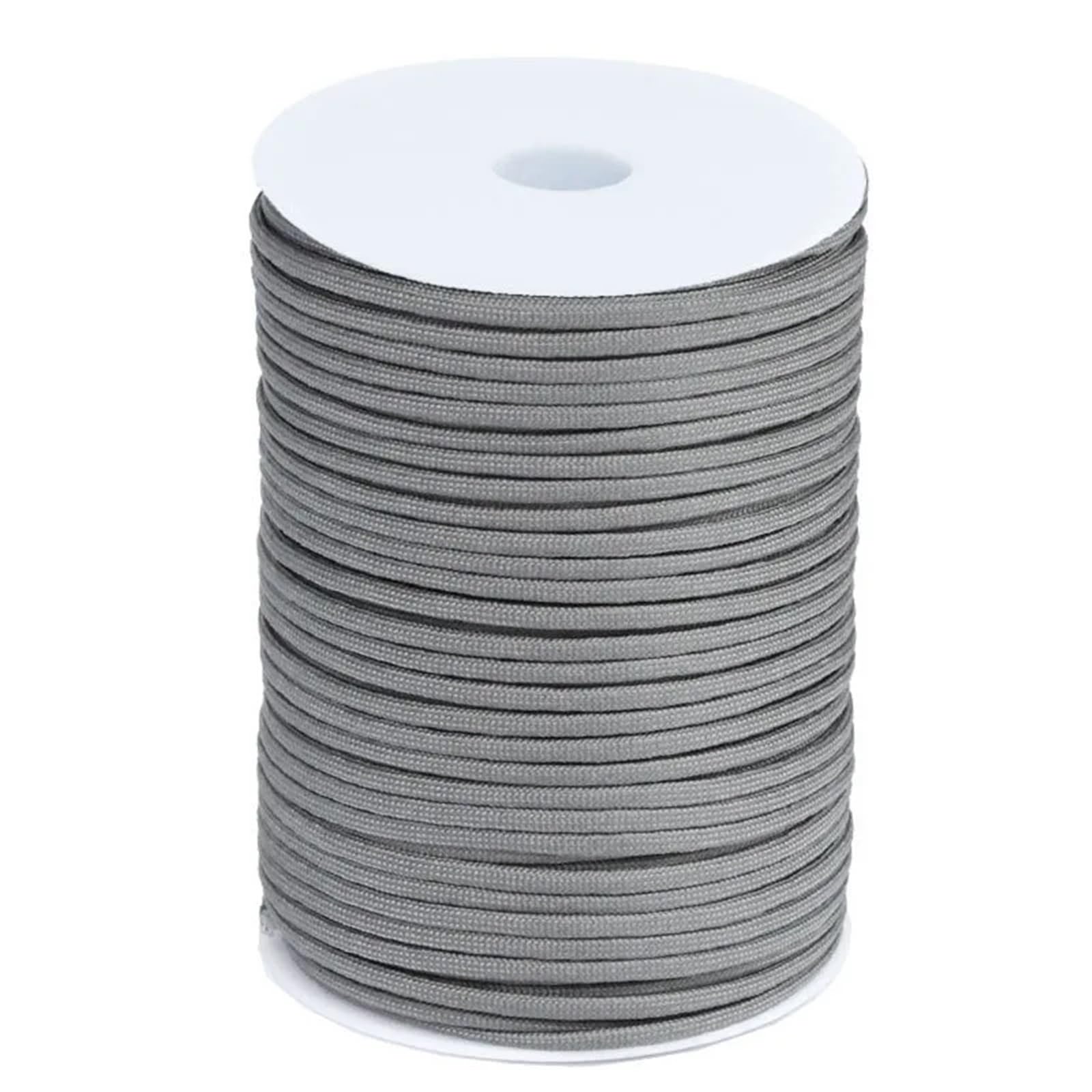 Paracord 100m Shaft Mounted 550 Gauge7-core Umbrella Rope 4mm Parachute Bracelet Braided Wire Tent Pull Wind(Grey)