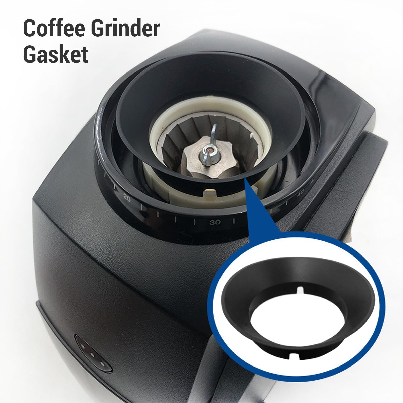 Juego de Juntas para Molinillo de café de 4 Piezas, Molinillo de café de Silicona, Accesorios Eléctricos para Molinillo de café Baratzas Encore (negro)