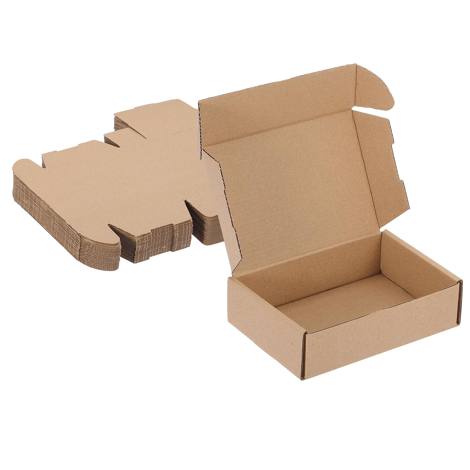 PATIKIL 10x7x2 Inch Small Shipping Boxes, 20 Pcs Corrugated Cardboard Box Gift Boxes for Packing Mailing Moving Packaging Small Business Boxes Brown