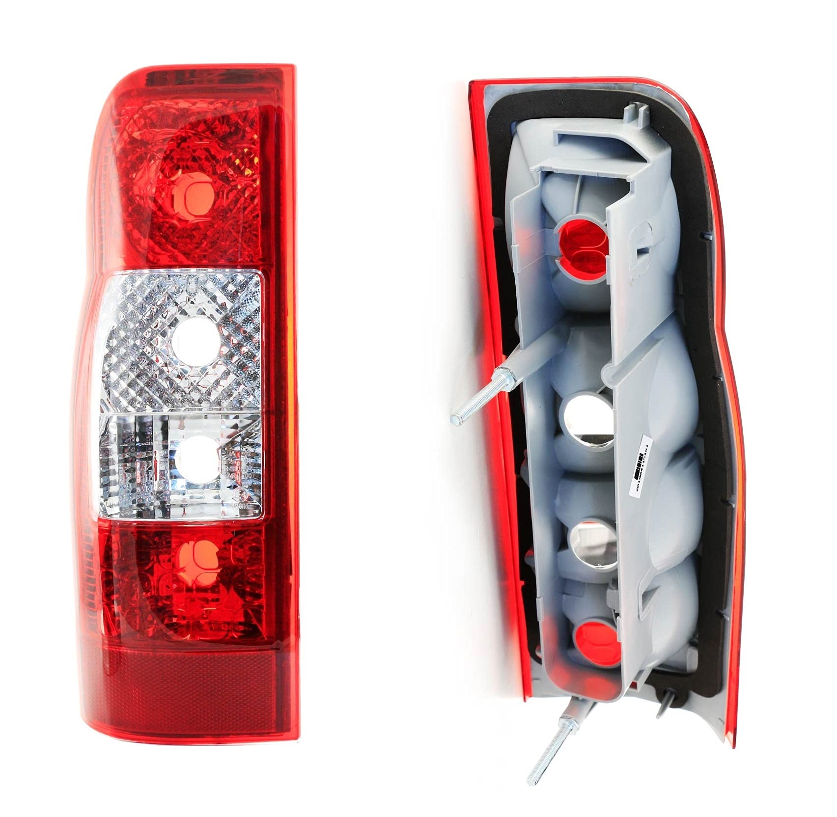 Luce posteriore sinistra 24/7Auto per Ford Transit MK7 2006-13, Rosso, Alogena, Trasparente, Policarbonato, Resistente agli urti