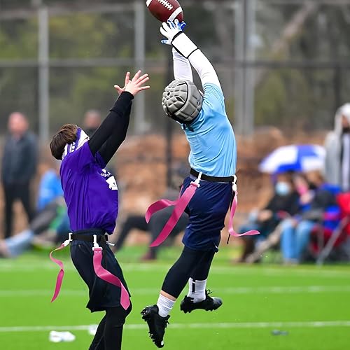 Vista 12 de Hungdao Cinturones y banderas de fútbol para 12 jugadores, cinturones de fútbol ajustables para niños, adolescentes, adultos, entrenamiento en Negro