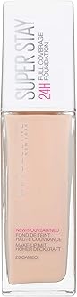MaybellineNew York Foundation, Superstay 24 Hour Longlasting Foundation, Lightweight Feel, Water and Transfer Resistant, 30 ml, Shade: 20, Cameo