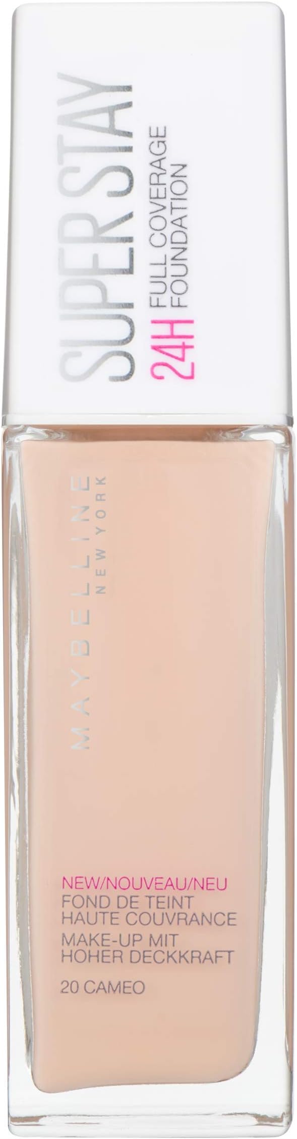 New York Foundation, Superstay 24 Hour Longlasting Foundation, Lightweight Feel, Water and Transfer Resistant, 30 ml, Shade: 20, Cameo