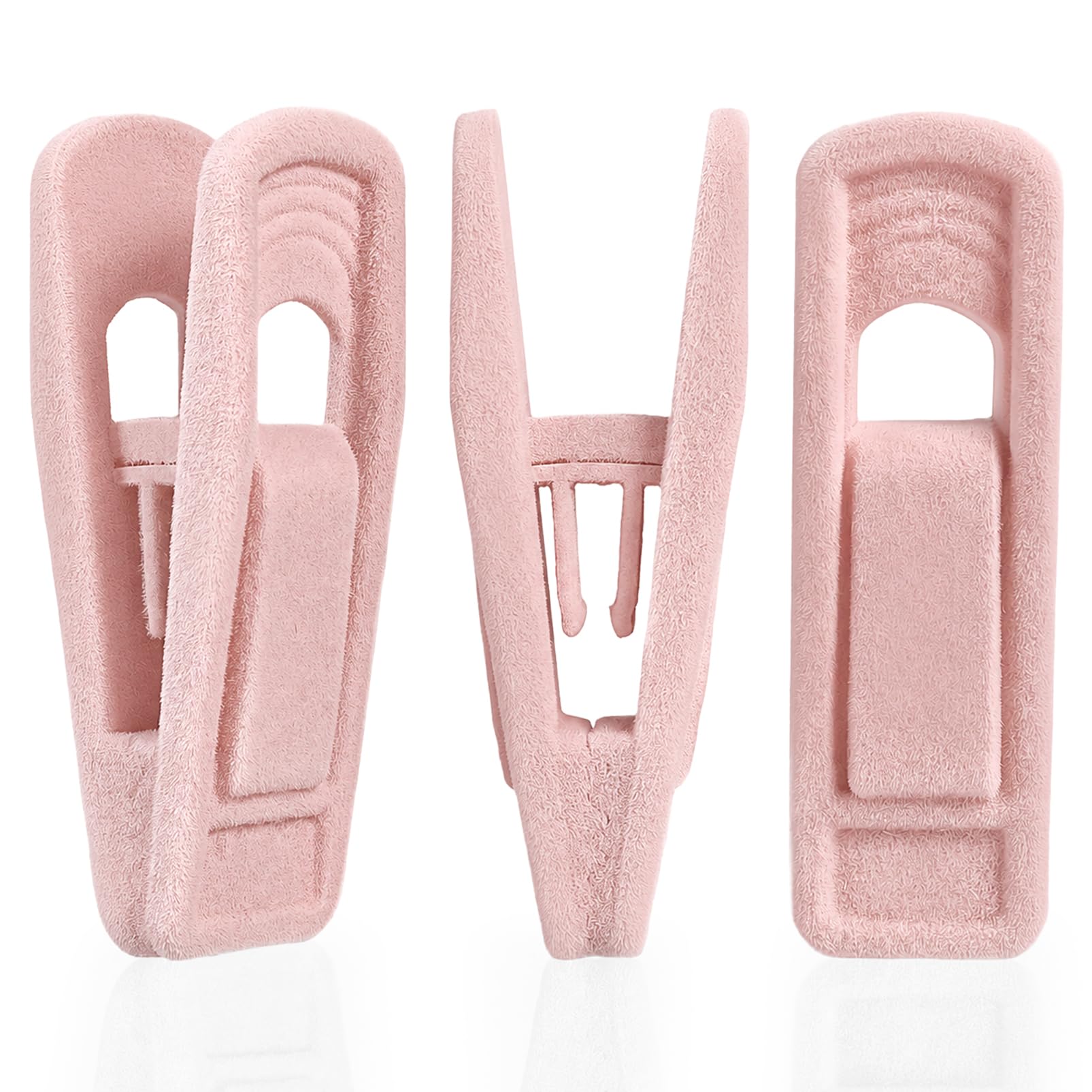 24 Pack Velvet Hanger Clips for Velvet Hangers, Blush