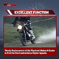 Vista 6 de WOOSTAR Volante de Reemplazo para SYX MOTO 2 Tiempos 47cc 49cc 50cc Bicicleta de Cross Mini Bicicleta de Bolsillo China ATV 4 Ruedas Quad
