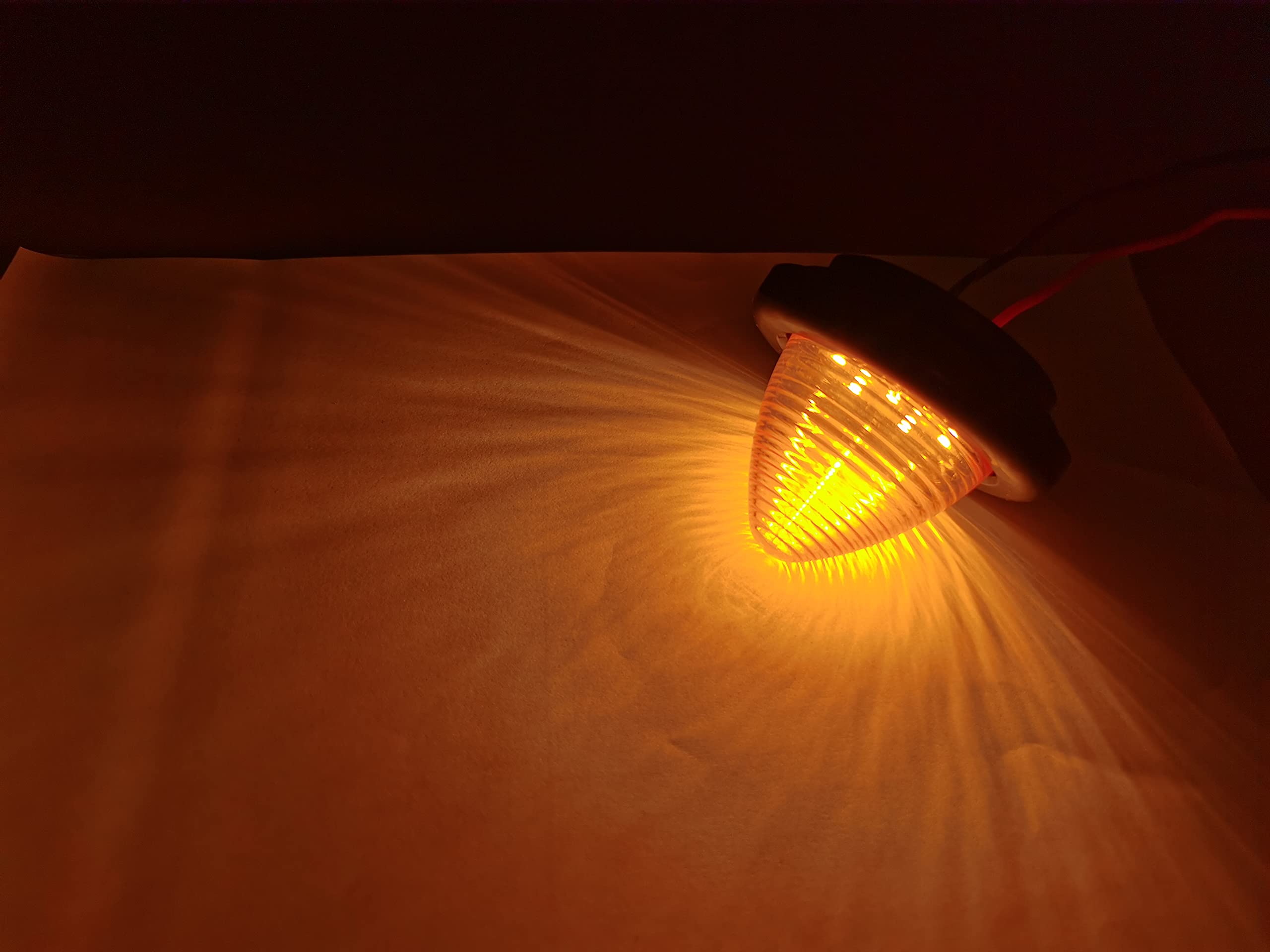 Rond led-achterlicht, vrachtwagenachterlicht, rond achterlicht voor aanhanger, 12/24 (v), IP67,5 W, geschikt voor aanhangers, auto's, vrachtwagens, zware gewichten en caravans