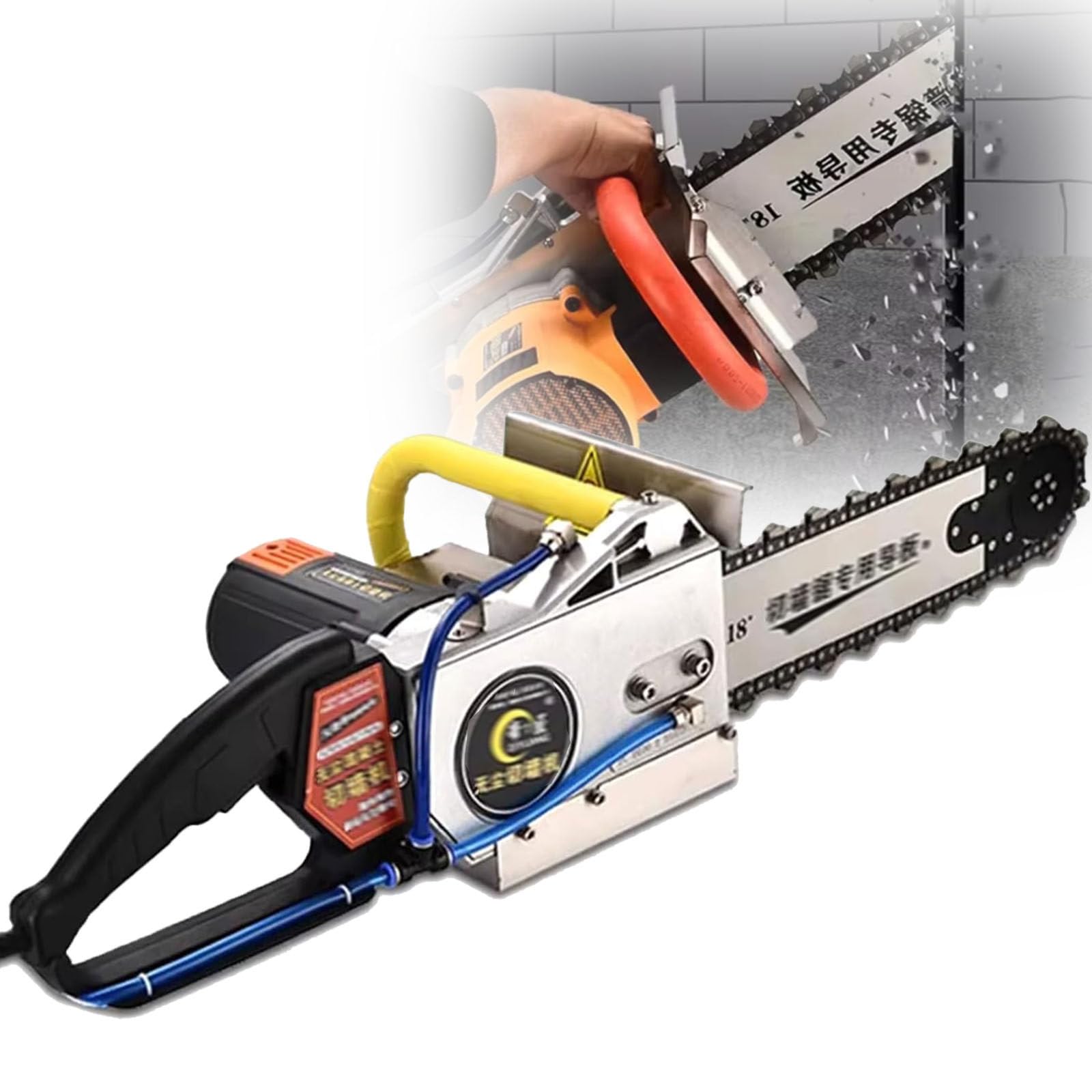 Ylpddmm Multicolor 5800W/6800W Wall Chaser, 13.7/18.9 Inch Concrete Saw With Dust Suppression 48Cm