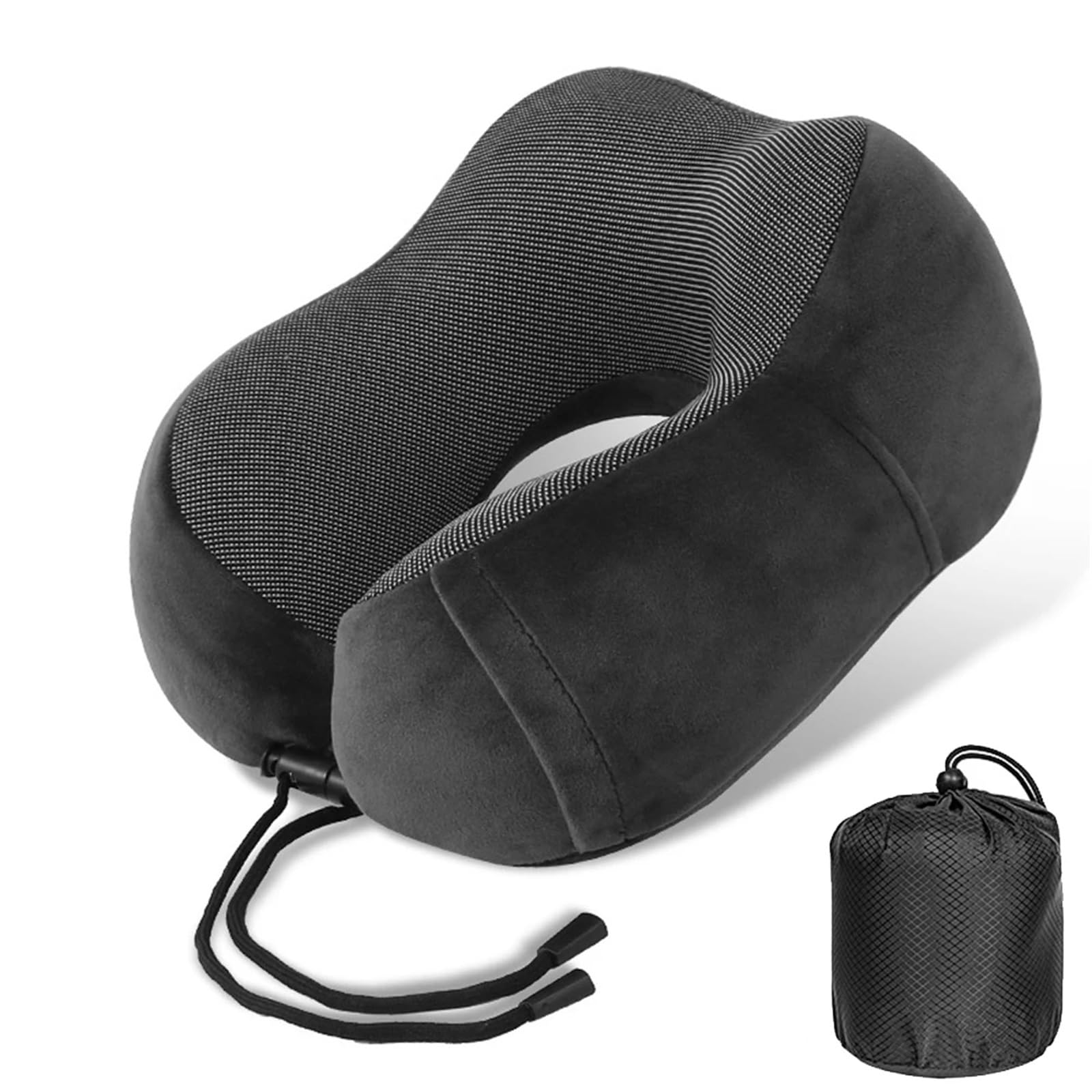 Poduszka podróżna z płaskim oparciem, pianka z pamięcią kształtu, poduszka pod kark, do podróży, miękka i ergonomiczna, podróżna, poduszka pod kark, dla dorosłych, do odpoczynku w locie, pociągów,