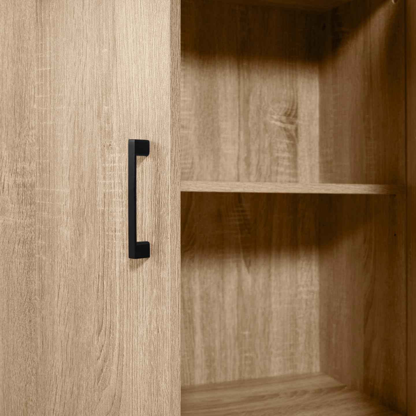IDMarket - Armoire Basse Detroit 2 Portes Design Industriel