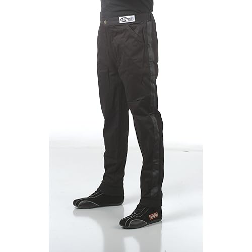 RaceQuip Racing Driver Fire Suit Pants Single Layer SFI 3.2A/ 1 Black Small 112002