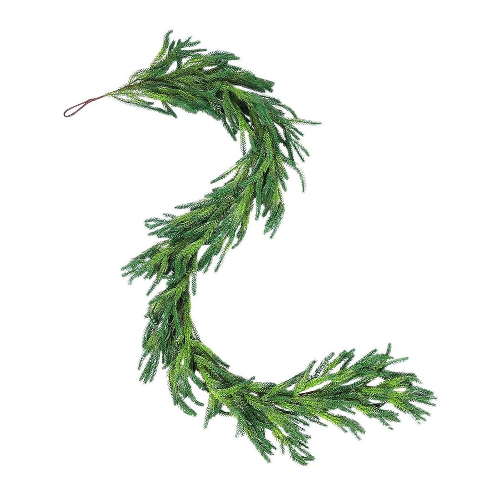Realistic Pine Christmas Garland Evergreen Wreath Winter Holiday Decor Mantel Fireplace Stair Indoor Outdoor Greenery Simulated Rattan 150CM