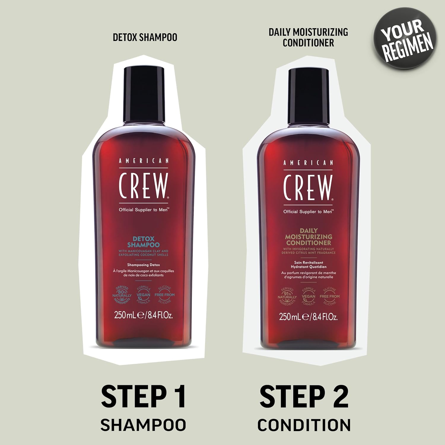 American Crew Detox Shampoo for Men, Naturally Derived, Vegan Formula, Citrus Mint Fragrance, 8.45 Fl Oz - Image 6