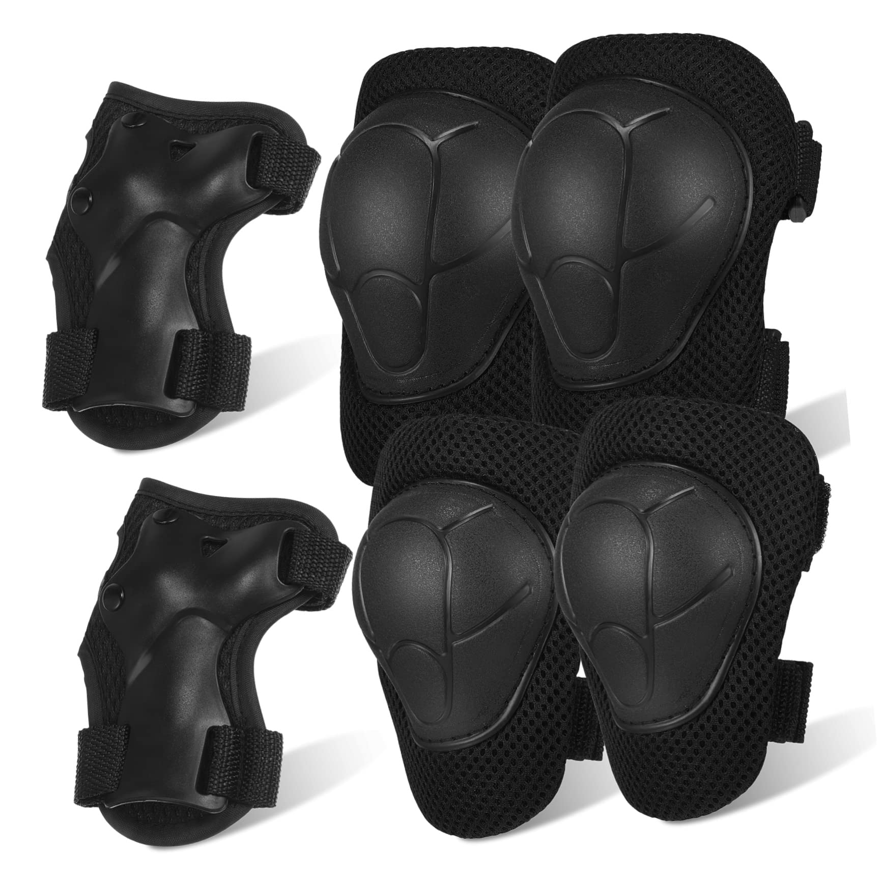 FRCOLOR Cycling Knee Pad Set Wrist Guard Kids Protective Gear Set for Skating Biking Inline Skating