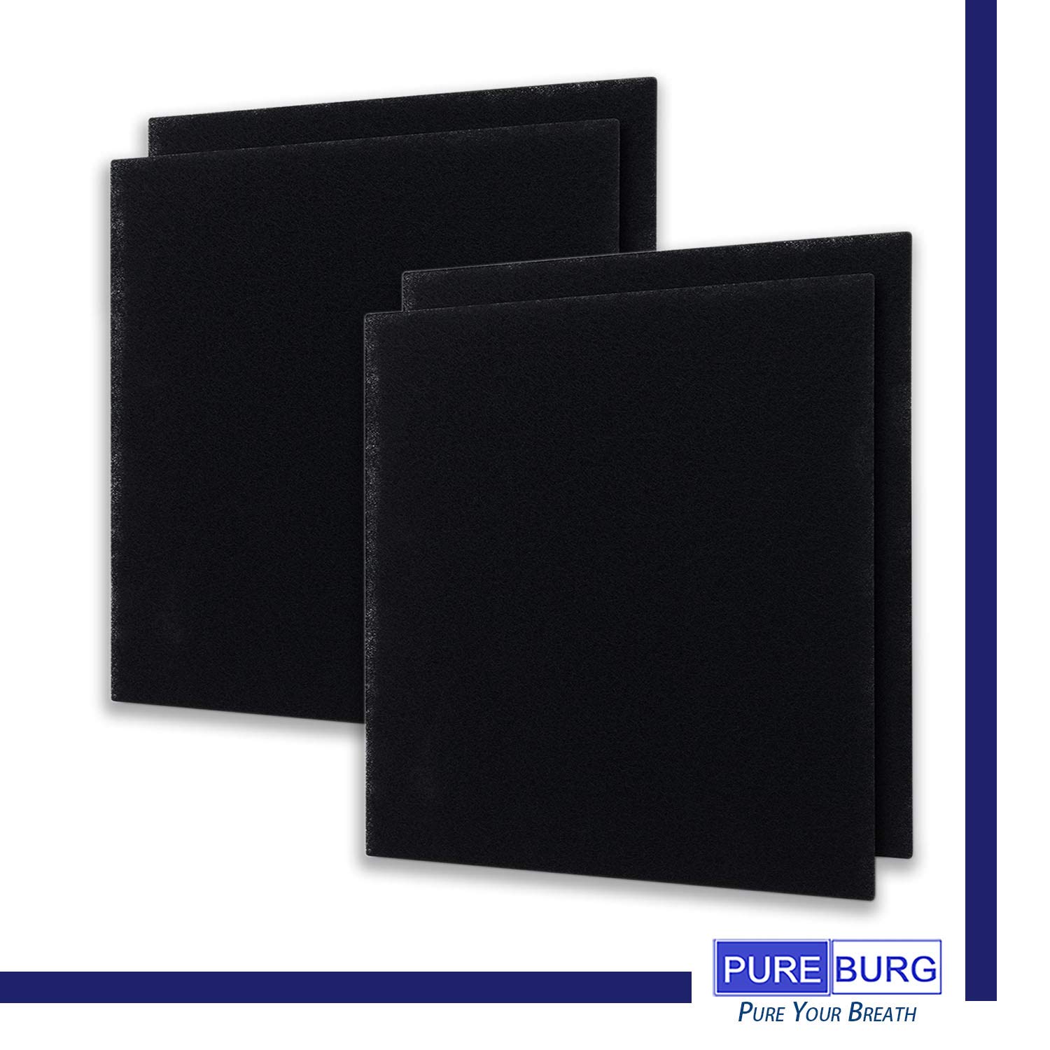 PUREBURG Juego de filtros de repuesto compatibles con purificadores de aire Coway AP-1512HH AP-1518 y AIRMEGA 200M Mighty Air, paquete de 2 unidades H13 HEPA + 4 prefiltros de carbón activado, aire