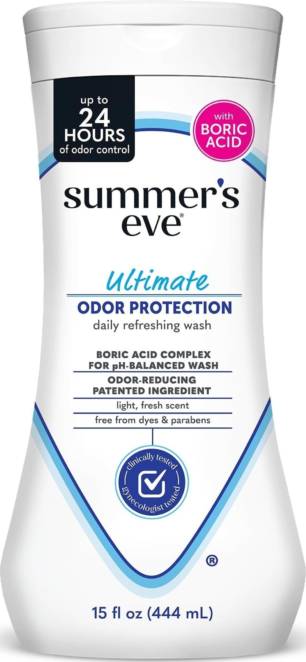 Feminine Wash, Ultimate Odor Protection, Boric Acid, 15 Fl Oz