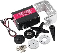 Vista 7 de RDS5180 176.4 lbs Servo Motor robótico de metal digital de alto par de torsión de doble eje Servo brazo impermeable IP66 con soportes de metal U