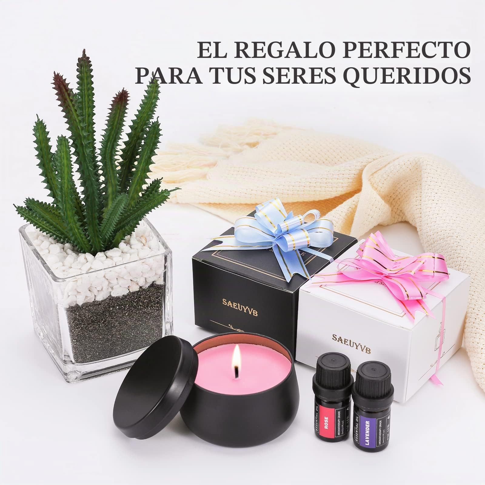 Kit de fabricación de velas, kit de cera de soja fácil de hacer, incluye cera de soja, mechas, olla de fusión con mango resistente al calor, kit de fabricación con placa caliente de fusor de cera