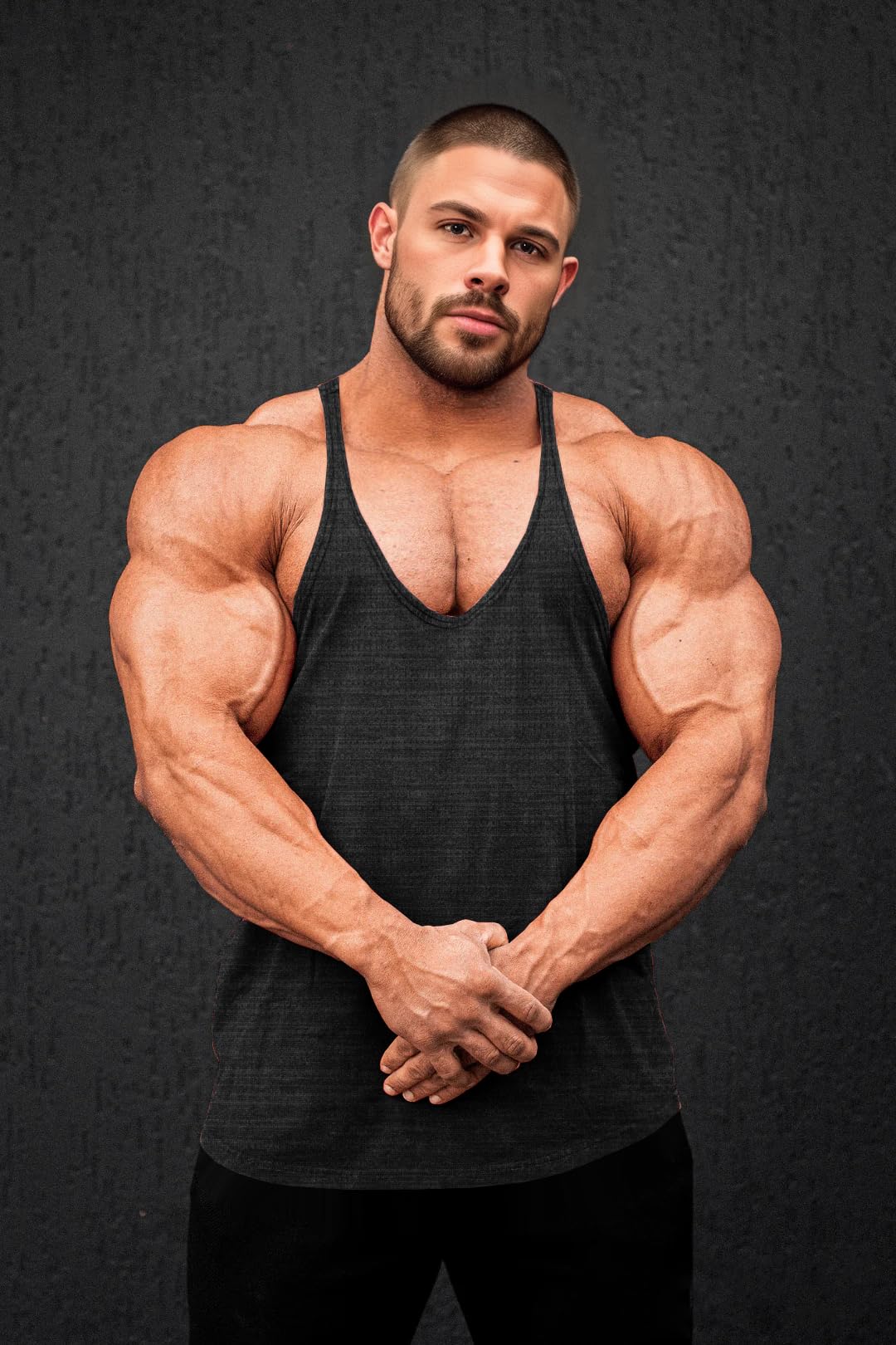 Lehmanlin Męski tank top na siłownię kulturystyka mięśnie fitness siłownia szybkoschnąca oddychająca sportowa koszulka tank top