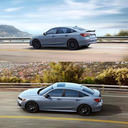 Miniatura 5 de SZYANG Alerón compatible con Honda Civic Hatchback 2022 2023, alerón trasero, alerón de maletero de ABS, repuesto para accesorios Honda Civic 2022