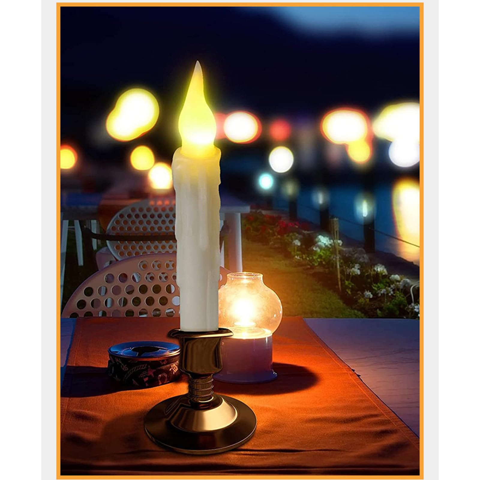 BBTISG Lot De 12 Bougies Flottantes Sans Flamme, Lumière Chaude Vacillante, Bougies LED Avec Télécommande Baguette Magique Pour La Maison, Les