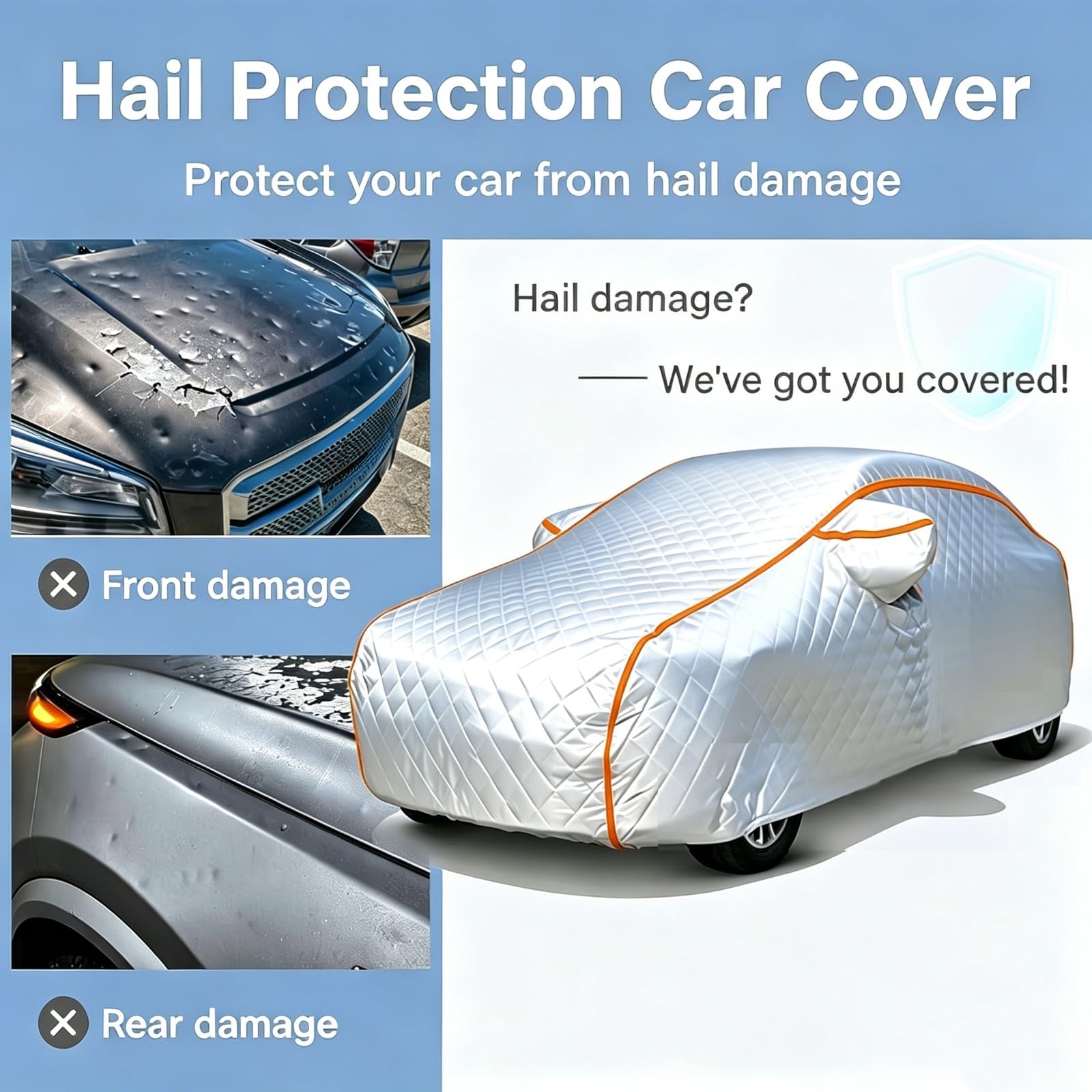 Funda Coche Antigranizo para Citroen C3 AIRCROSS | Funda para vehículos de exterior para todo tipo de clima, duradera, a prueba de granizo, ventisca y resistente a los rayos UV