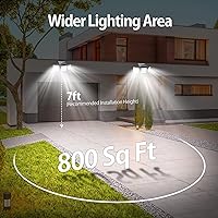 Vista 3 de Luces solares para exteriores, luces solares Sunenvoy con sensor de movimiento al aire libre, luces impermeables IP65 solares para exteriores con 3