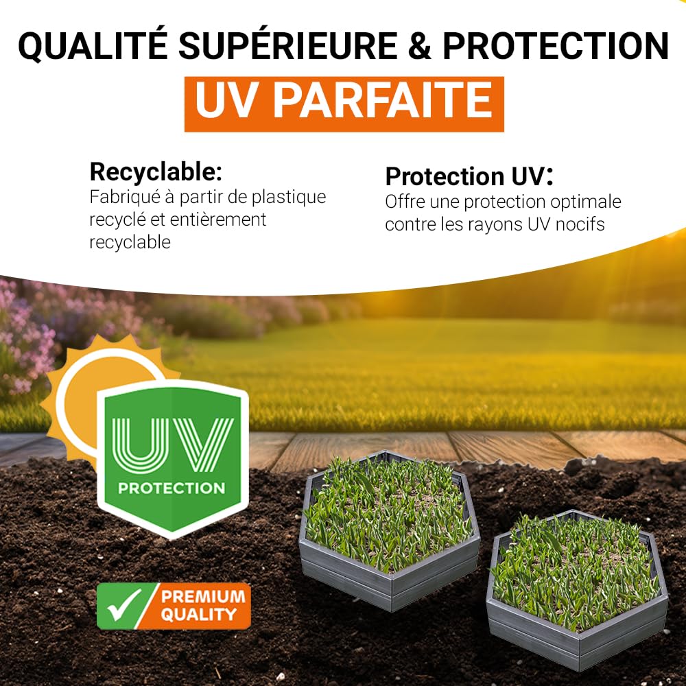 GARANTIA Ergo XL Wood Carré Potager Set de 6