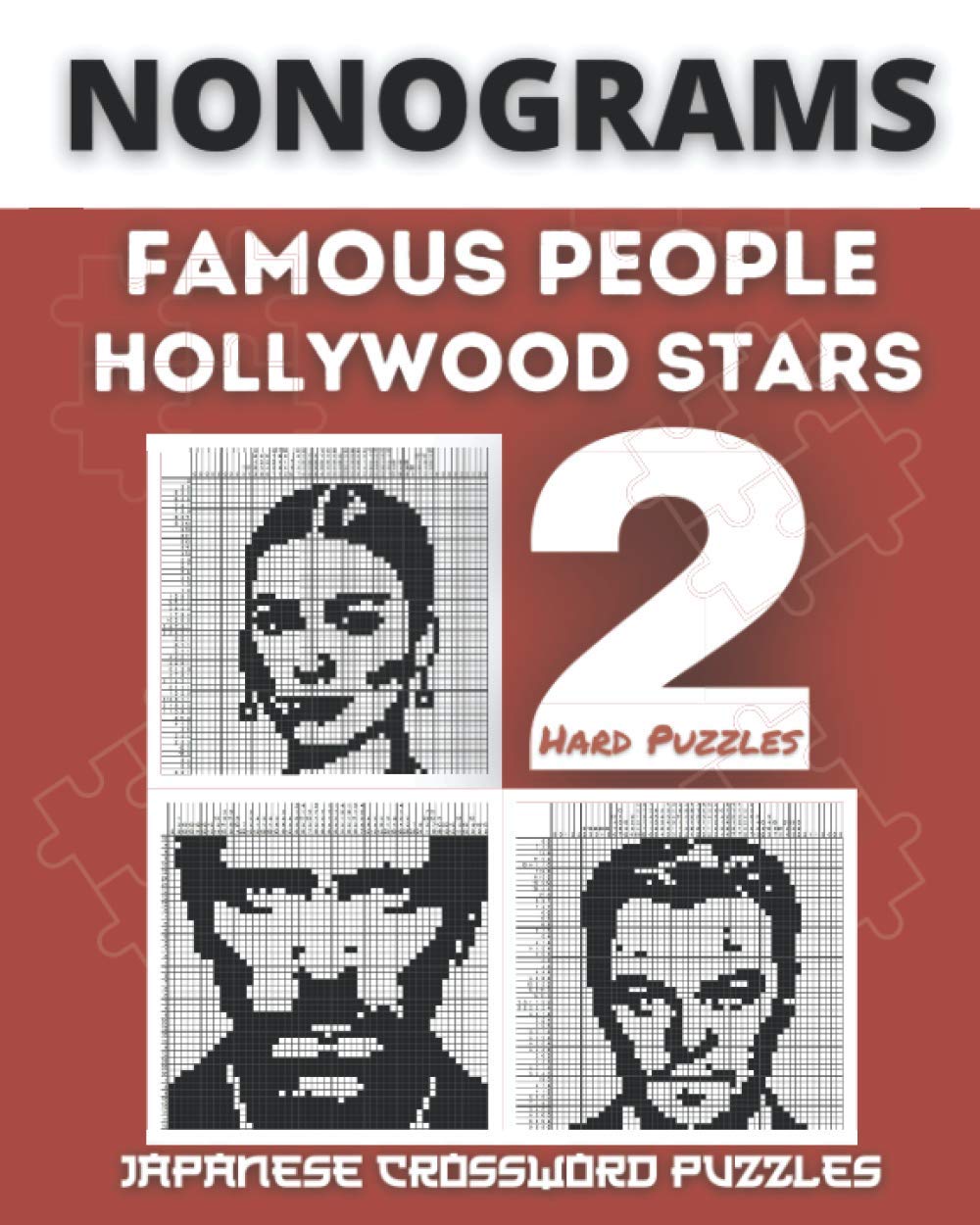 Nonograms Book, Famous People & Hollywood Stars: Fun Japanese Crossword Puzzles, Aka Nonograms Puzzle Books, Picross, Griddlers Logic Puzzles Black and White (50 Nonogram Puzzles): 4