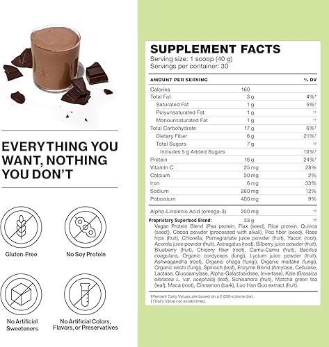 Miniatura 2 de Shakeology Mezcla de proteína en polvo a base de plantas, batido sin gluten con vitaminas y minerales, ayuda a apoyar la pérdida de peso, músculos
