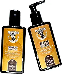 Kit Shampoo para Barba + Balm para Barba - Muchacho Bay Rum- Kit para limpeza, hidratação e modelagem da sua barba - Mesmo Produto, nova embalagem