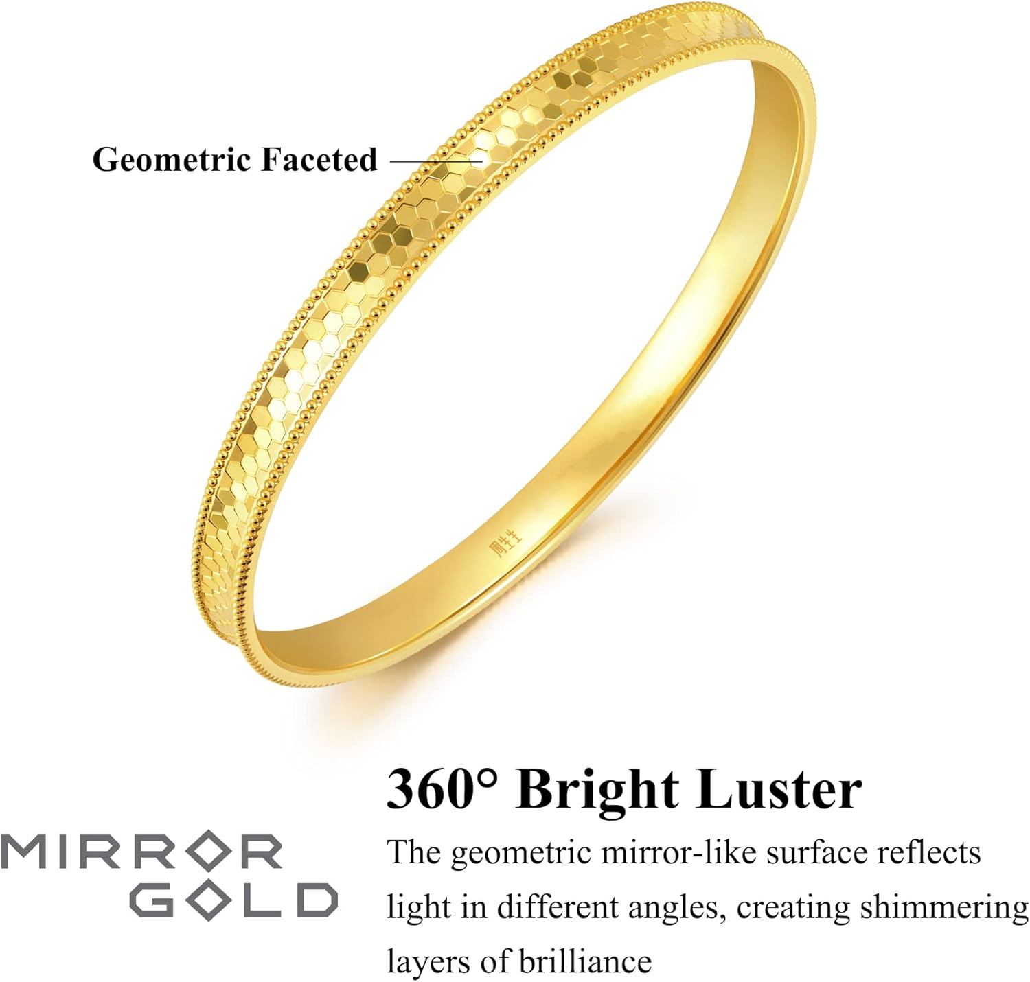 CHOW SANG SANG 999.9 24K Gold Price-by-Weight Gold Essence Slip-On Bangle for Women 93176K