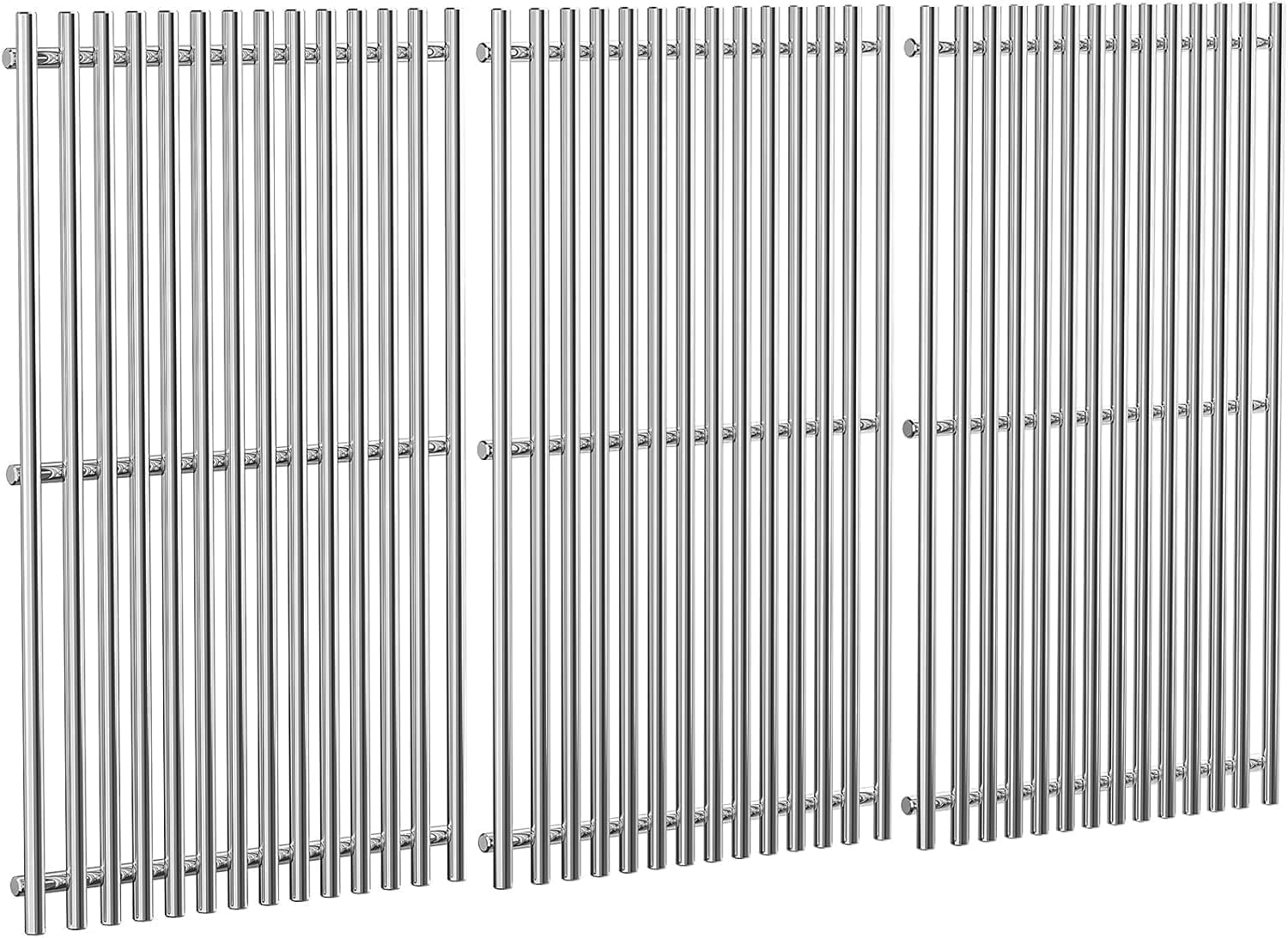 QuliMetal SUS304 9MM Grill Grates for Weber Genesis II E-410/E-415/E-435, Grill Parts for Genesis II/LX E-440 Series Gas Grills, 304 Stainless Steel Grill Grates Parts for Weber GS4 66089 66097 9MM 304 Stainless Steel Fits Genesis II/II LX 400