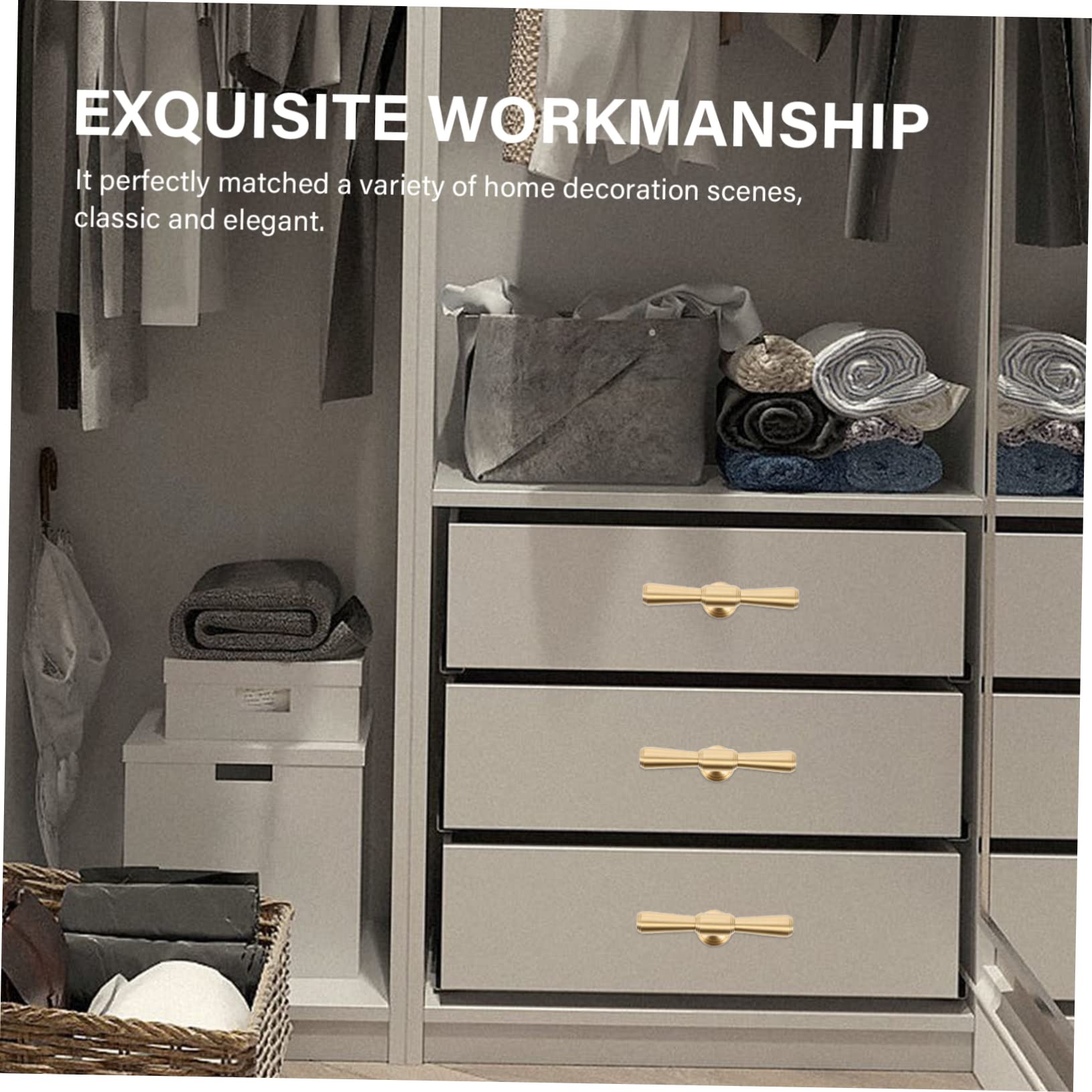4 Bar Griff Vollkupfer Antike Möbelknöpfe für Schränke Elegantes Design für Küche und Wohnzimmer Installieren Verwenden