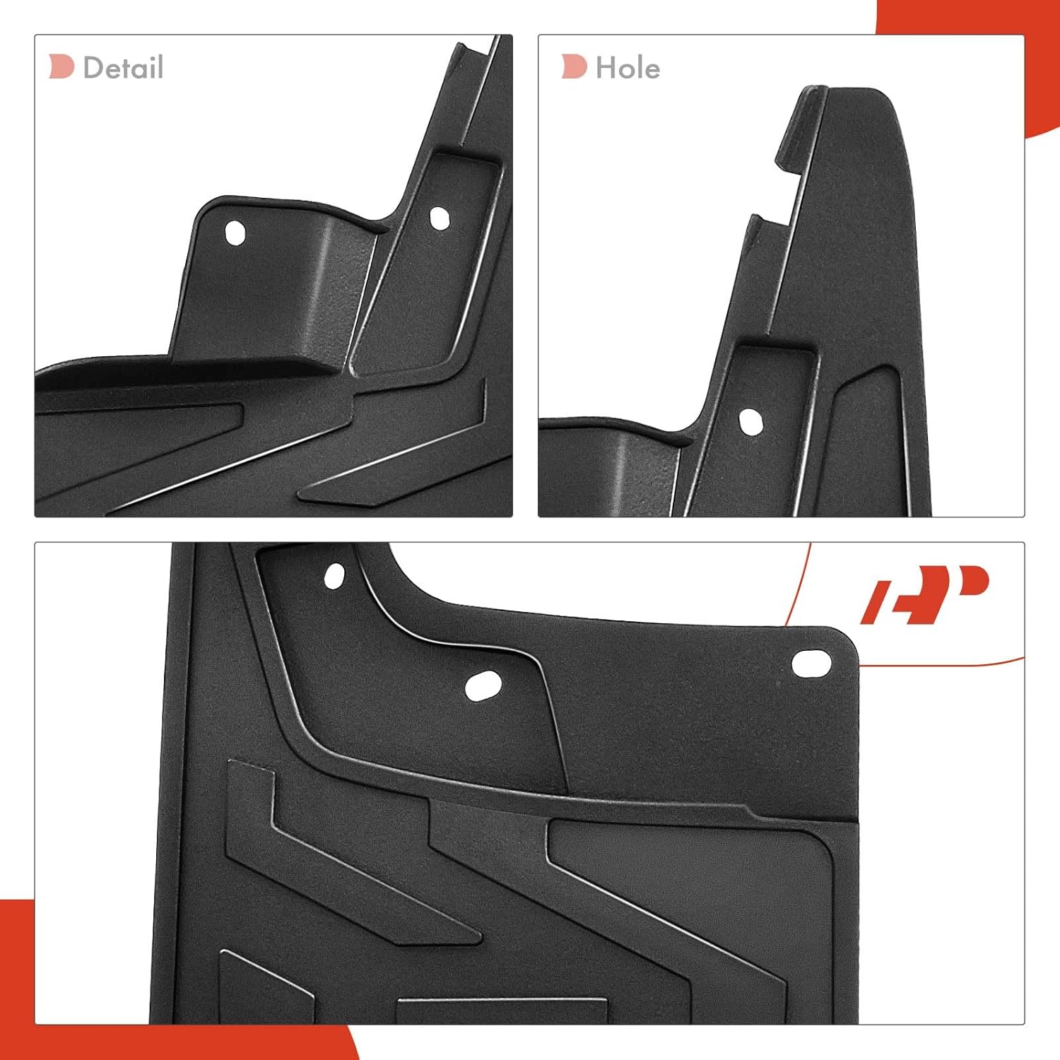 A-Premium Mud Flaps for Chevrolet Colorado 2023-2026 (Z71 WT LT Crew Cab), No Drilling Required Mud Guards with Fastener Clips, 4 Pack Front & Rear