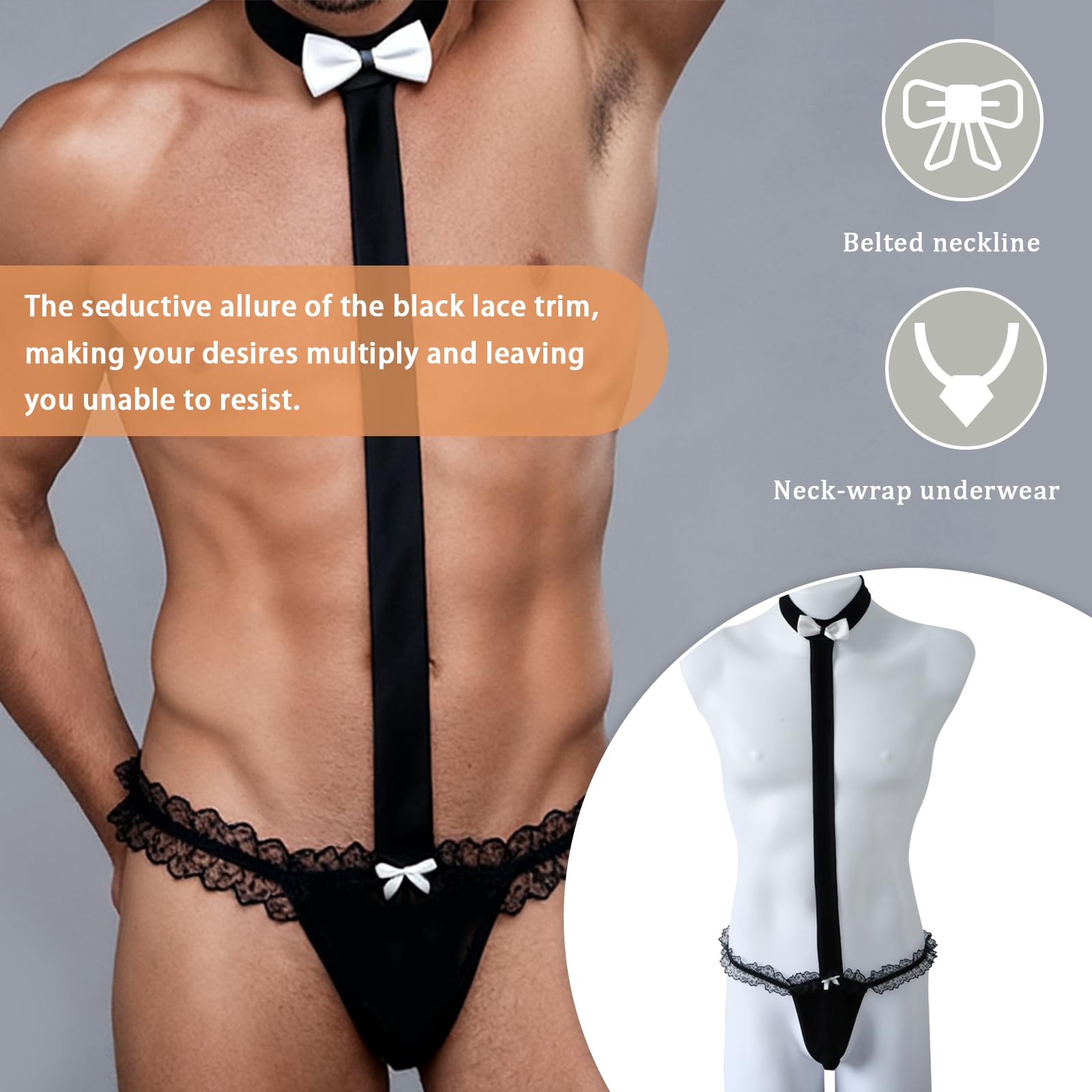 GXNRHG Ropa Interior Sexy para Hombre, Tanga Sexy, suspensorio con Solapa Frontal, Bolsa abultada, Breve, Talla única