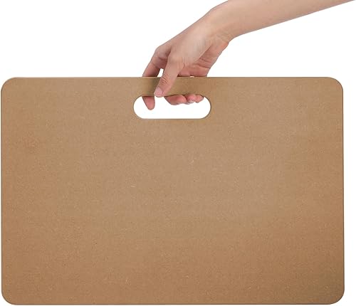 ZENFUN Tabla de cuña de arcilla, tablero de arcilla portátil de 12 x 18 pulgadas con mango integrado, tapete de madera resistente de 0.315 in de