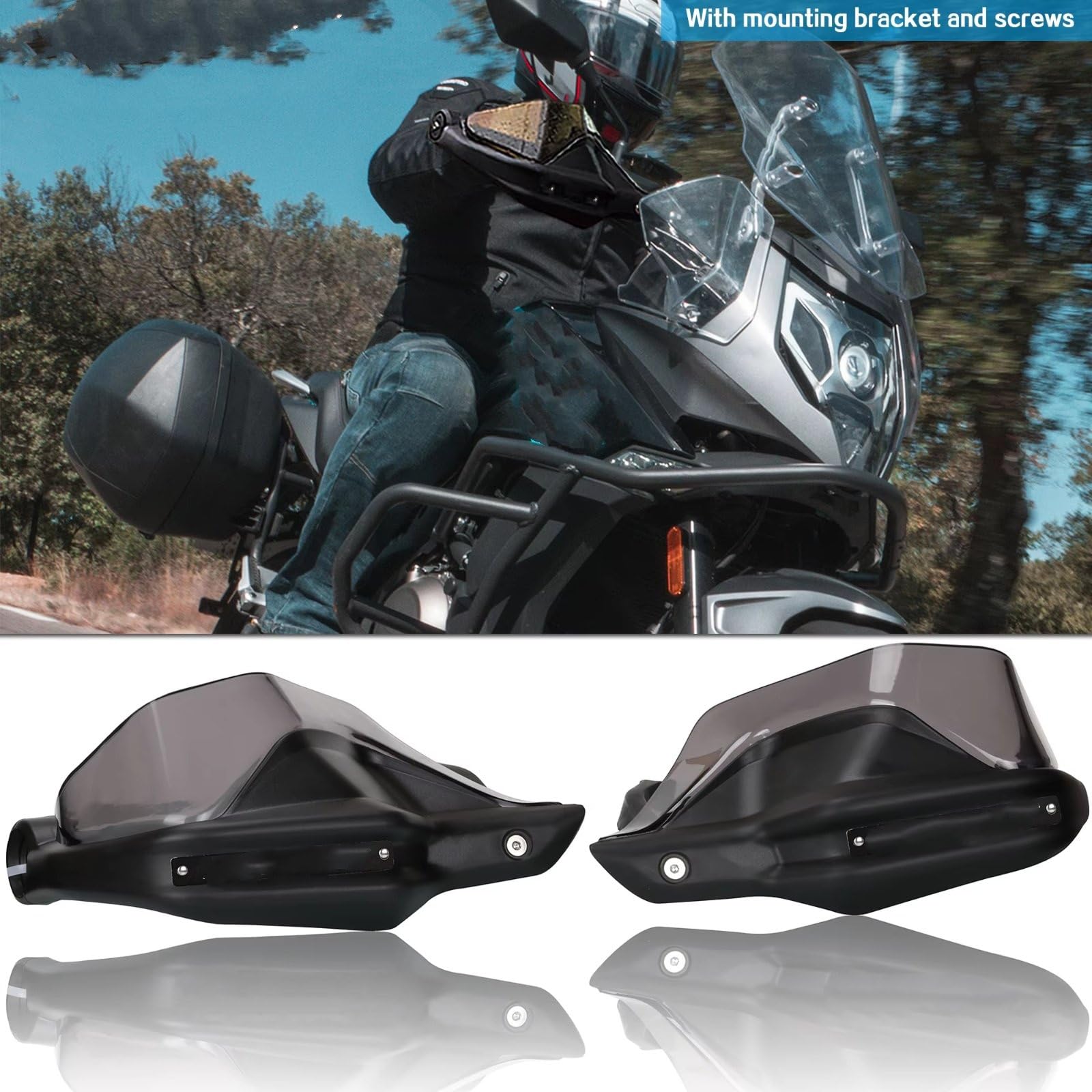 Protectores Mano Moto para CFMOTO para 650MT Motosierra Guantes Protección Manillar Varilla Protector Manillar | Big yellow gray