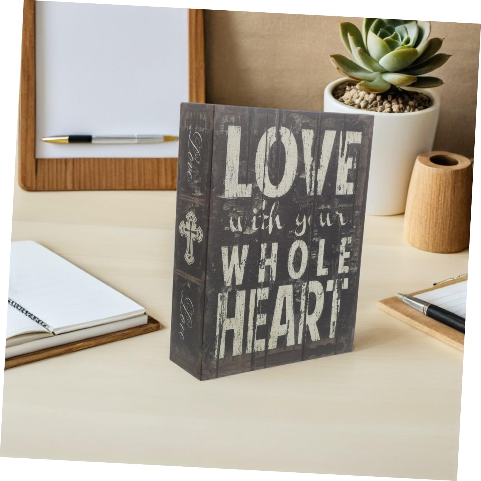 VILLCASE Verstecktes Buchsafe mit Zahlenschloss aus Abs 26, 5 Cm
