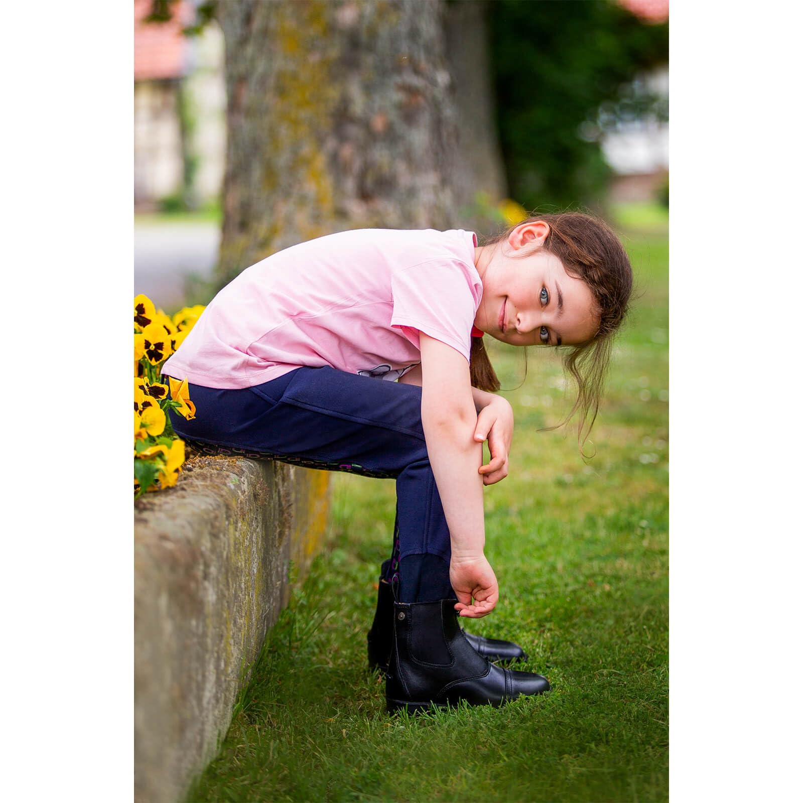 SUEDWIND FOOTWEAR Buty do jazdy konnej »Kids FZ wygodne kozaki ze skóry bydlęcej | odporne na działanie wody | świetne dopasowanie | wytrzymała gumowa podeszwa | kolor: czarny | rozm. 29-41, czarny - czarny - 33 EU