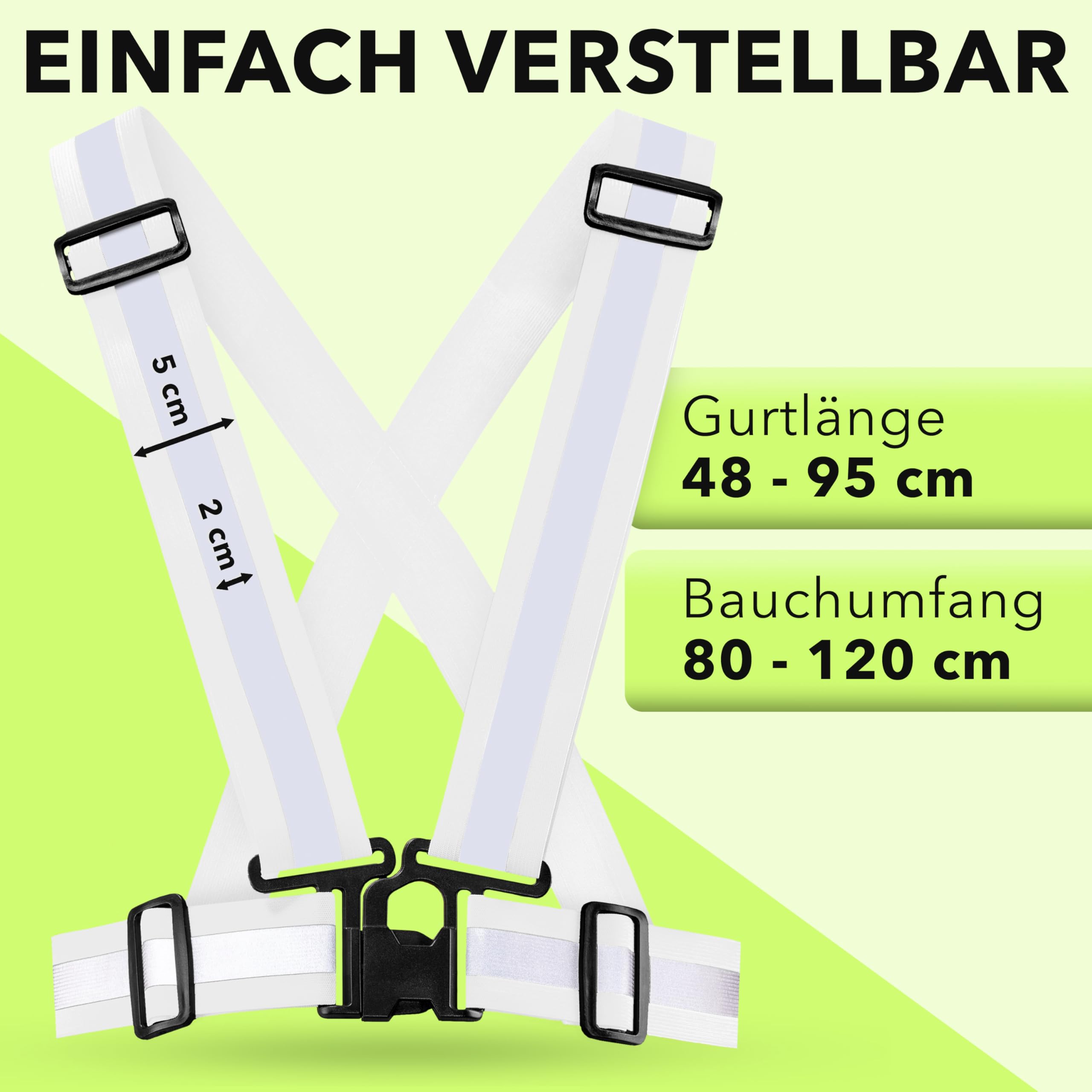 1 Gilet Réfléchissant Réglable Haute Visibilité Pour La