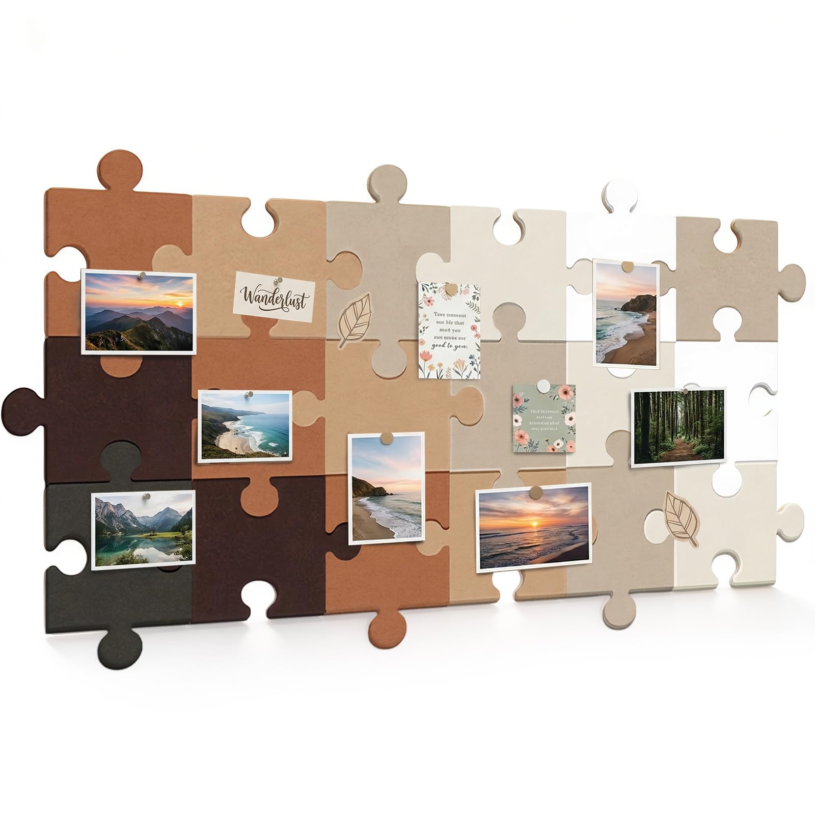120x60cm Felt Pin Board for Bedrooms, Self-Adhesive Jigsaw Notice Boards for Office Wall Tiles, Eva Cork Board Panels for Photos, Memos, Vision Board, as Decorative Wood Panels for Walls Alternative