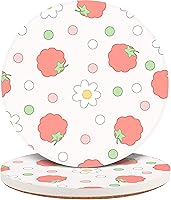 Vista 12 de Juego de 2 posavasos de mesa absorbentes de cerámica, resistentes al calor, con base de corcho, diseño de hojas para proteger los muebles